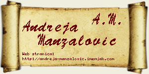 Andreja Manzalović vizit kartica